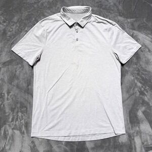 Lululemon Evolution Polo Shirt Mens XL Gray Stretch Casual Golf